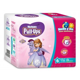 Calzoncitos desechables Huggies Pull Ups Etapa 6 para niña 25 piezas - Envío Gratuito